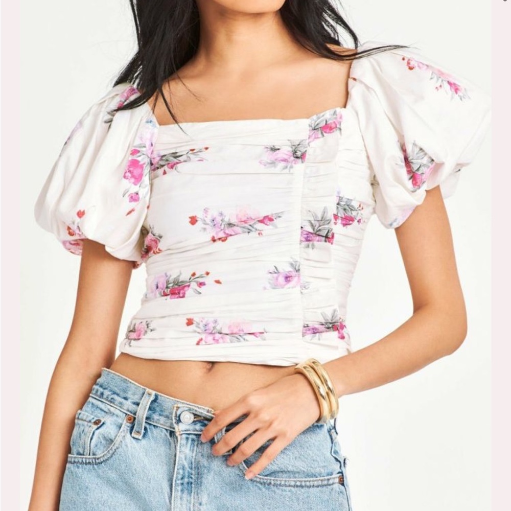 Loveshackfancy white Dalima top